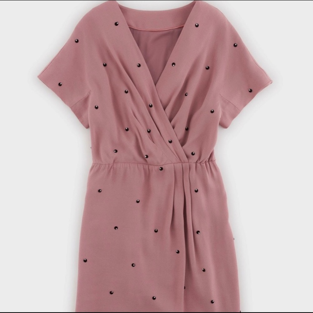 Boden Natalia Sequin Dot Dress 6 long 6L